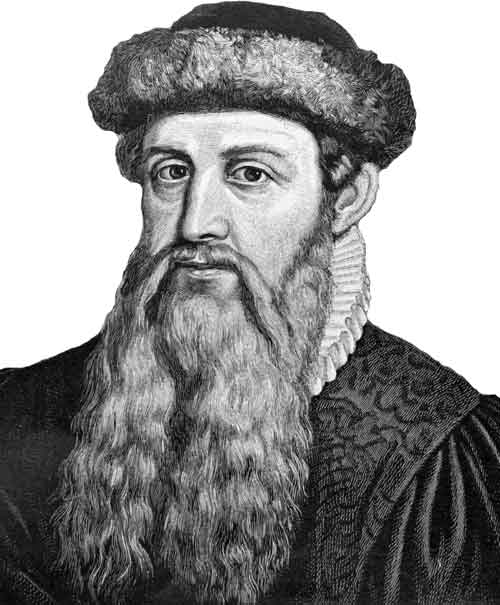 Bild von johannes gutenberg