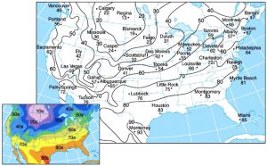 isotherms Map - Earth Science