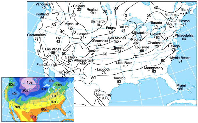 isotherms world map