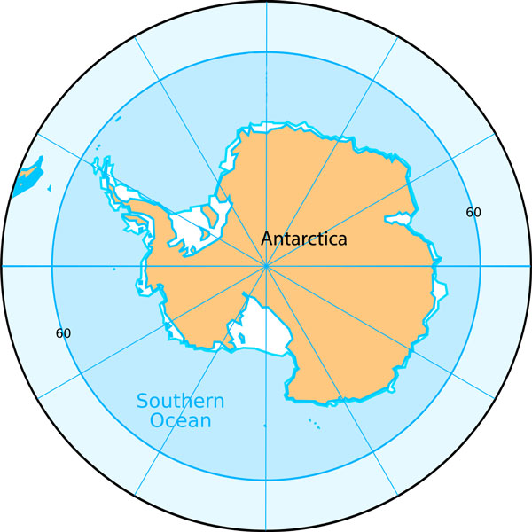 antarctic ocean map